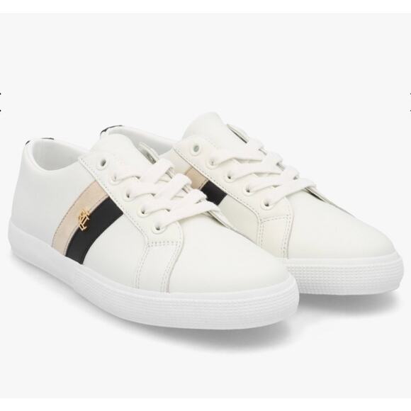 Lauren Ralph Lauren Women's Janson II Sneaker White Leather Size 6 NIB Classic